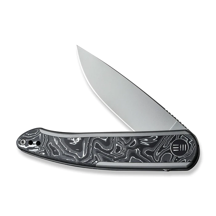 WeKnife Smooth Sentinel Flipper Knife Titanium Handle With Carbon Fiber Inlay (2.97″ CPM 20CV Blade