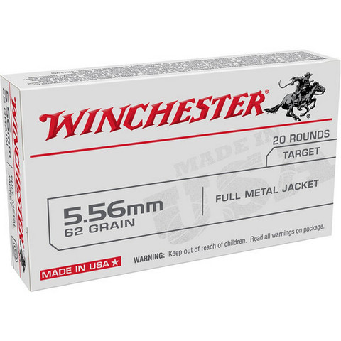 Two Birds Outdoors Winchester Lake City 5562 USA 5.56x45mm NATO 62 Grain Full Metal Jacket 1000 ROUNDS