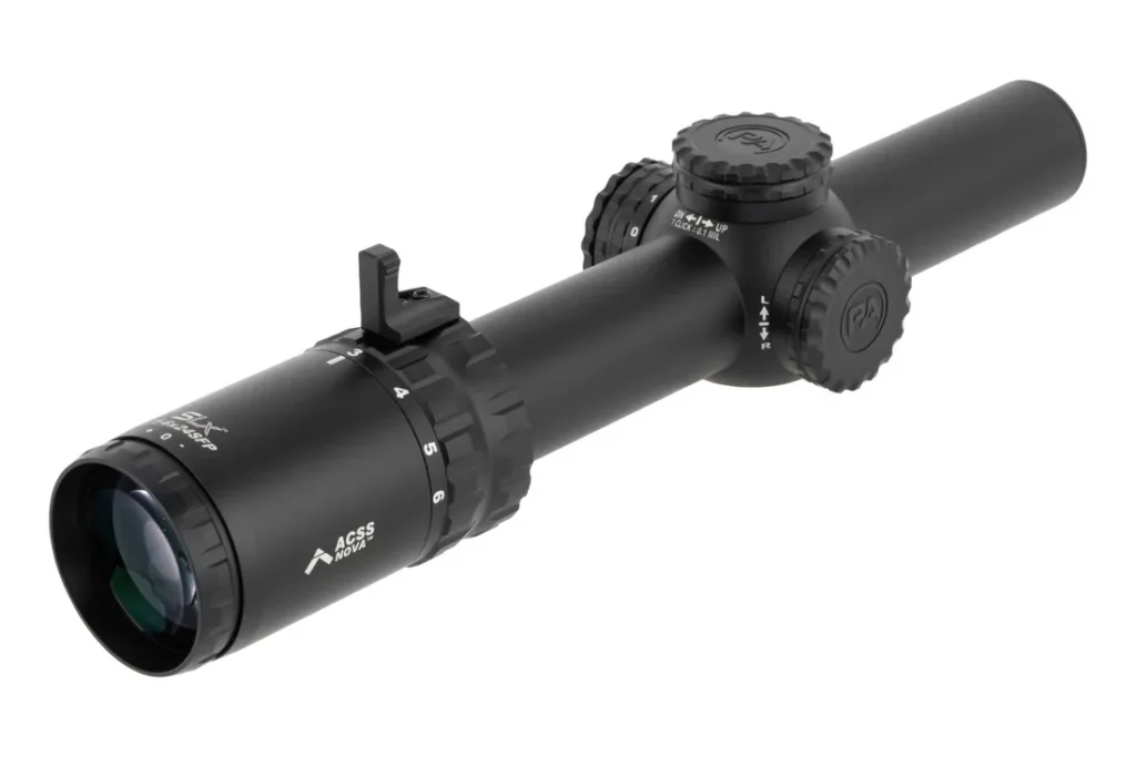 Primary Arms SLx 1-6x24mm SFP Rifle Scope Gen IV – Illuminated ACSS Nova Fiber Wire Reticle – Red Dot Bright™